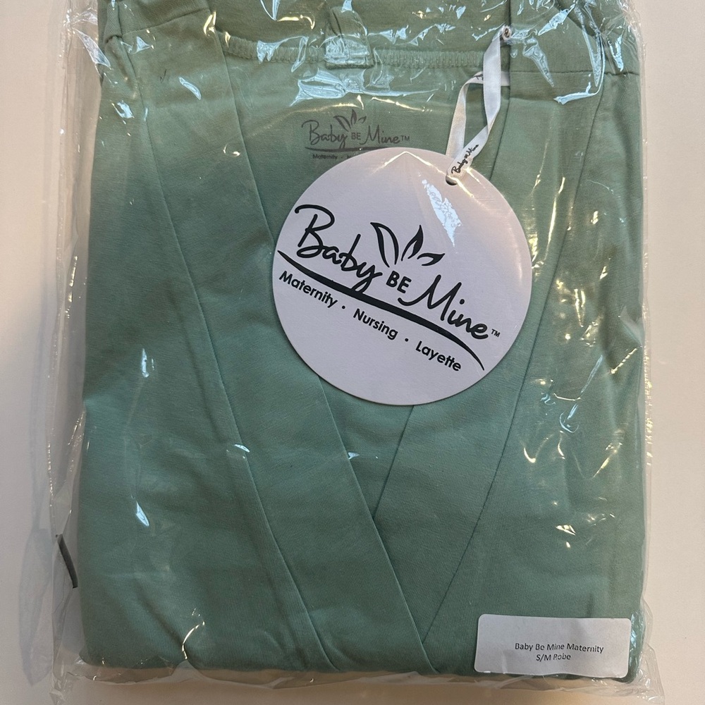 BRAND NEW Baby Be Mine Soft Green Maternity Robe